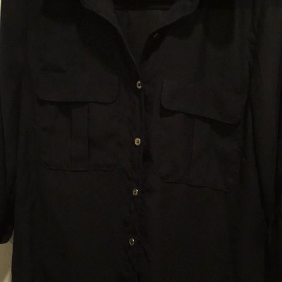 H&M utility button down shirt size 8 - Picture 3 of 6
